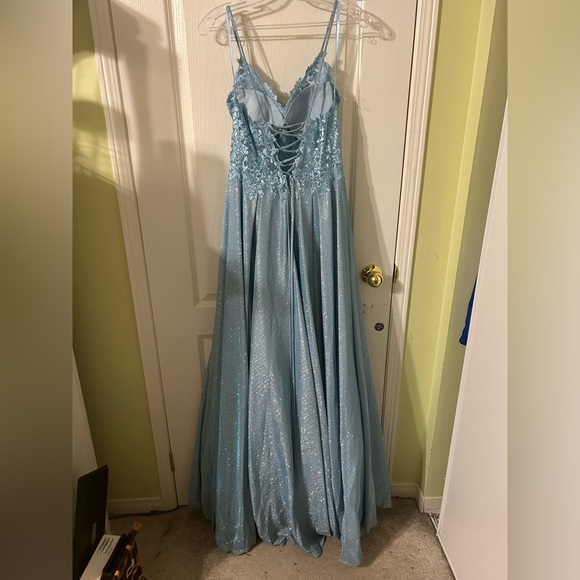 Baby Blue prom dress. Worn once. - Picture 2 of 4